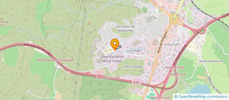 localisation de l'entreprise SCI RBH à NARBONNE