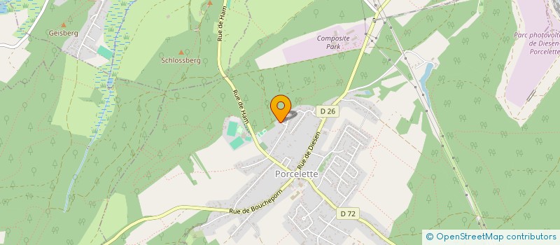 localisation de l'entreprise SCI RBI  PORCELETTE