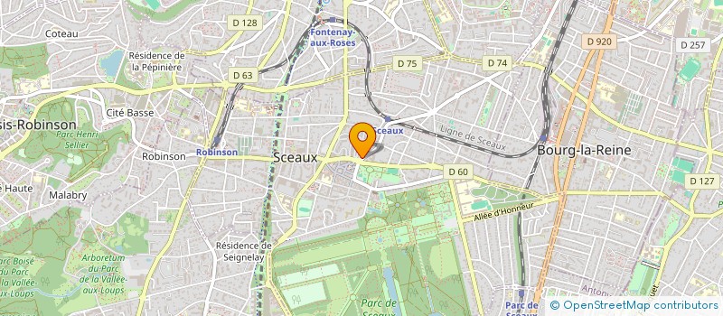 localisation de l'entreprise SCI RBPB à SCEAUX