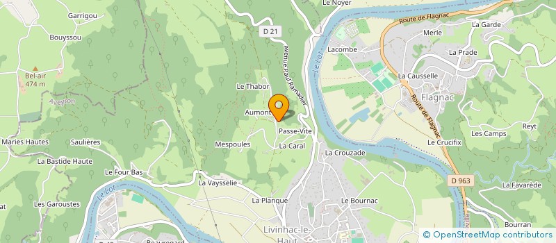 localisation de l'entreprise SCI RC RUAU  LIVINHAC-LE-HAUT