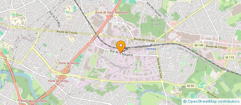 localisation de l'entreprise SCI RCE  VERTOU