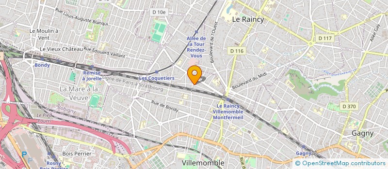localisation de l'entreprise SCI RCE à VILLEMOMBLE