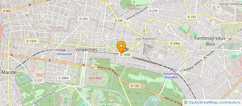 localisation de l'entreprise SCI RCE à VINCENNES