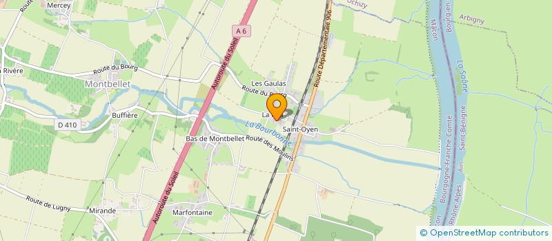 localisation de l'entreprise SCI RCLKM 71  MONTBELLET