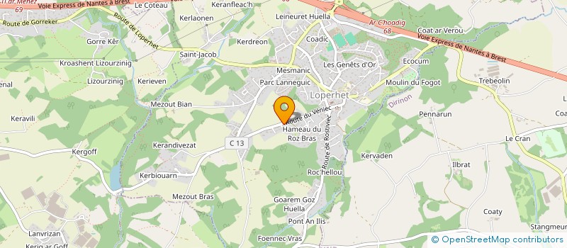 localisation de l'entreprise SCI RCV  LOPERHET