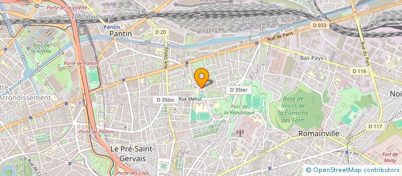 localisation de l'entreprise SCI RDP  PANTIN