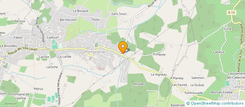 localisation de l'entreprise SCI REALL & B  POMPIGNAC