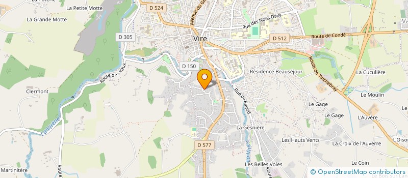 localisation de l'entreprise SCI REALYS  VIRE NORMANDIE