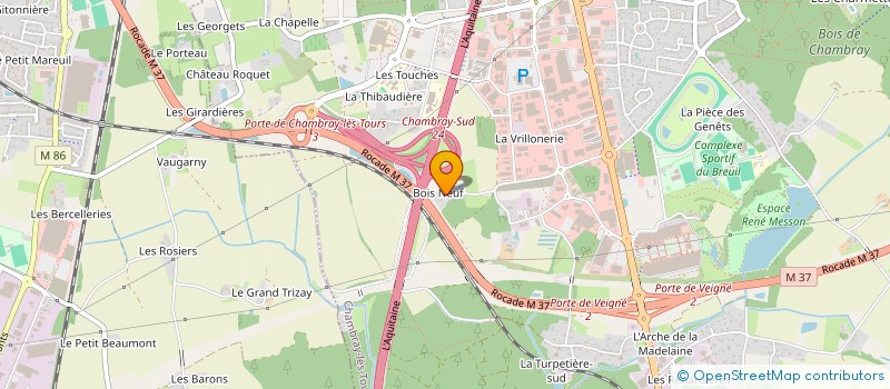 localisation de l'entreprise SCI REAULANDES  CHAMBRAY-LES-TOURS