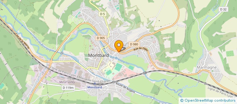 localisation de l'entreprise SCI REAXION  MARMAGNE