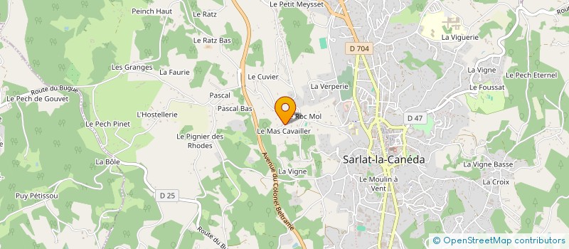 localisation de l'entreprise SCI REBAUDENGO à SARLAT-LA-CANEDA