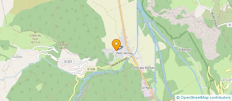 localisation de l'entreprise SCI REBETEZ.  LE BOURG-D'OISANS