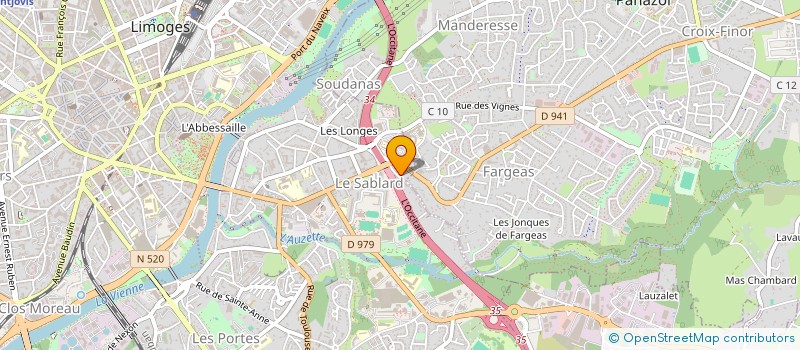 localisation de l'entreprise SCI REBUPRO à LIMOGES