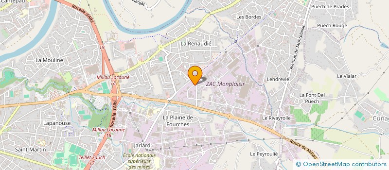 localisation de l'entreprise SCI RED STAR à ALBI