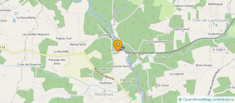 localisation de l'entreprise SCI REDON DE LA LANDE  MARCENAIS