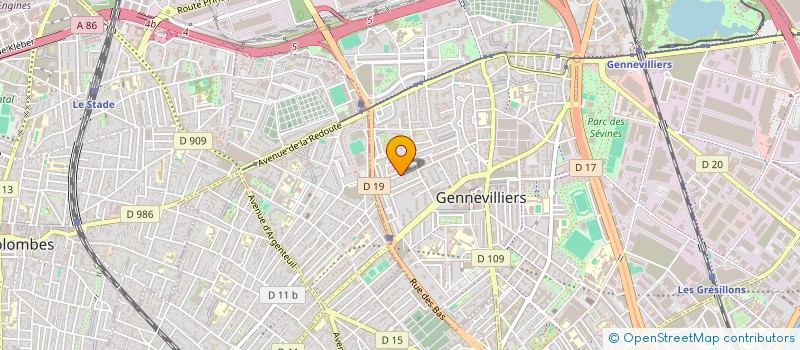 localisation de l'entreprise SCI REDOUANI à GENNEVILLIERS