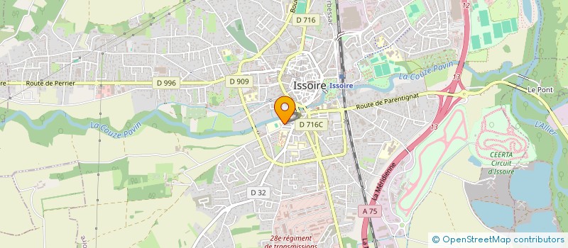 localisation de l'entreprise SCI REFLETS  ISSOIRE