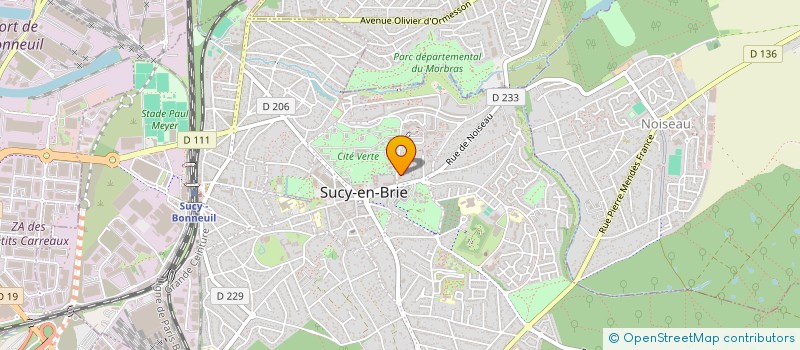 localisation de l'entreprise SCI REFLETS CORAIL  SUCY-EN-BRIE