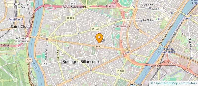 localisation de l'entreprise SCI REGIFER à BOULOGNE-BILLANCOURT