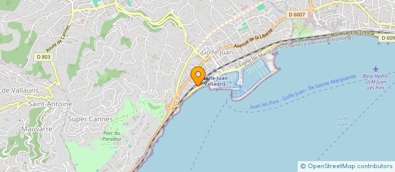 localisation de l'entreprise SCI REGNAUD à VALLAURIS