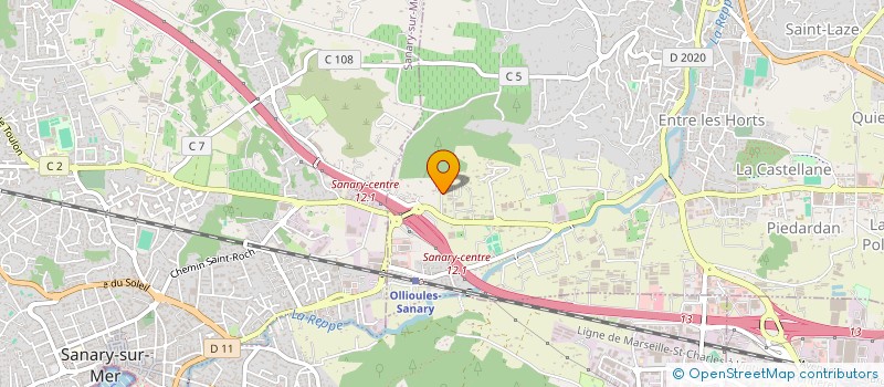 localisation de l'entreprise SCI REGUSSE  OLLIOULES