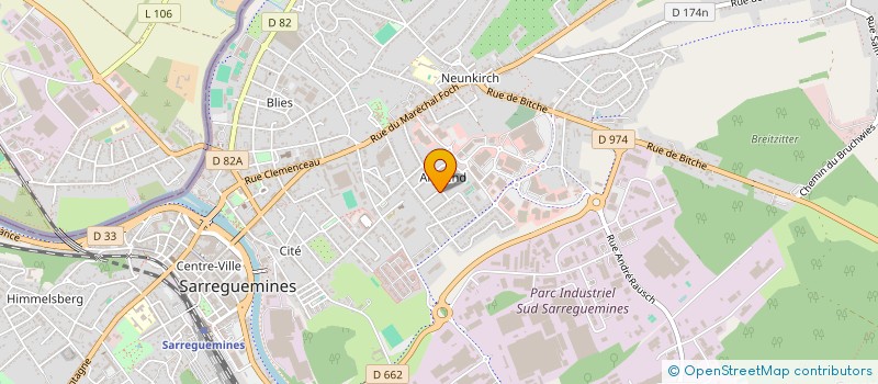localisation de l'entreprise SCI REHA  SARREGUEMINES