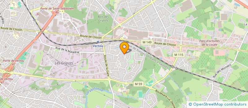 localisation de l'entreprise SCI REINVESTIM  VERTOU