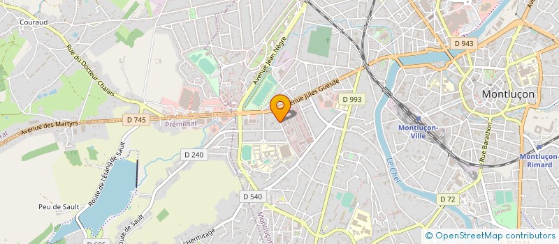 localisation de l'entreprise SCI RELAIS 121 à MONTLUCON