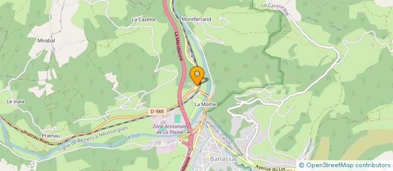 localisation de l'entreprise SCI RELAIS DE LA MOTHE  BANASSAC-CANILHAC