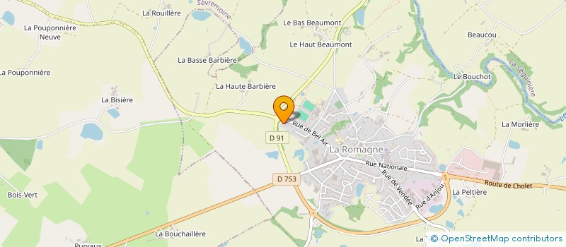 localisation de l'entreprise SCI REMA  LA ROMAGNE