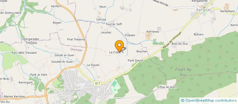 localisation de l'entreprise SCI REMANA  LOCRONAN