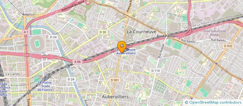 localisation de l'entreprise SCI REN/CHEN à LA COURNEUVE