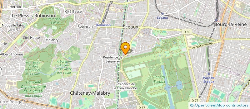 localisation de l'entreprise SCI RENE COTY  SCEAUX