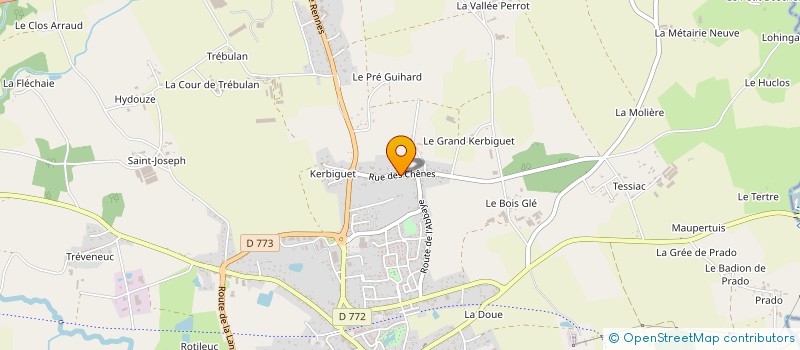 localisation de l'entreprise SCI RENISHOP  GUER