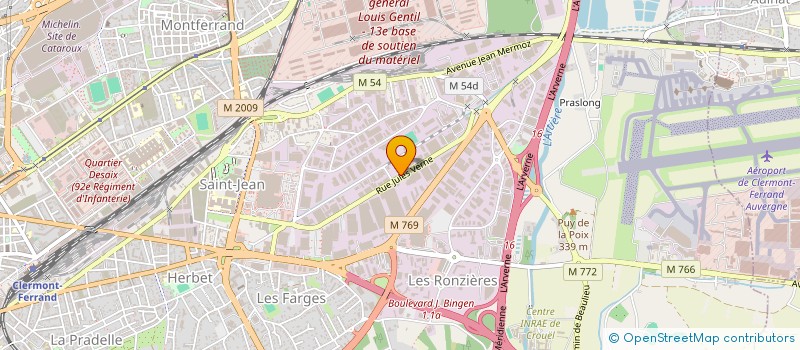 localisation de l'entreprise SCI RENNES LOGISTIQUE  CLERMONT-FERRAND