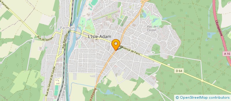 localisation de l'entreprise SCI RENOUVEAU 2  L'ISLE-ADAM