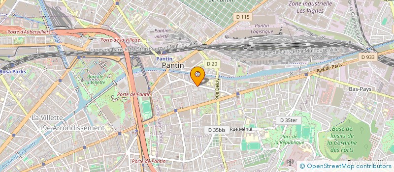 localisation de l'entreprise SCI RENTY à PANTIN