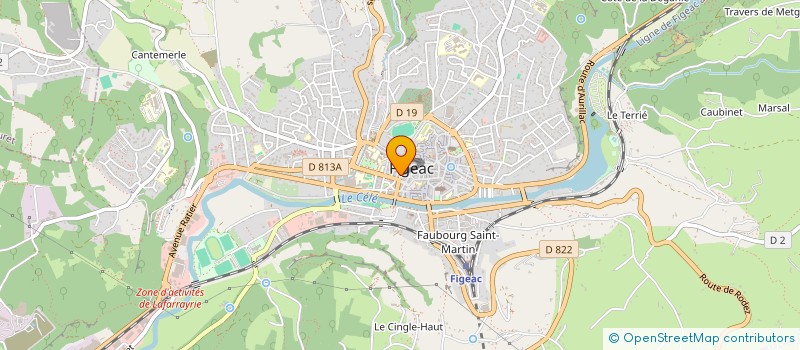 localisation de l'entreprise SCI RES PIERRE CURIE à FIGEAC