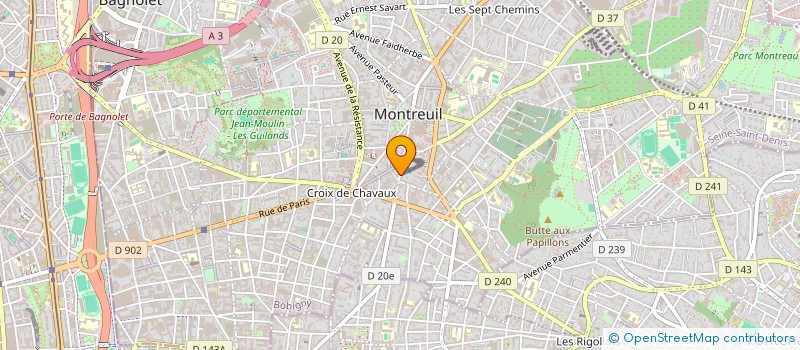 localisation de l'entreprise SCI RESHO à MONTREUIL