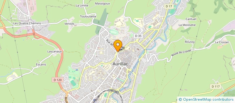 localisation de l'entreprise SCI RESIDENCE 5 BOULEVARD D'AURINQUES à AURILLAC
