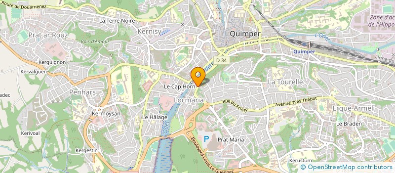 localisation de l'entreprise SCI RESIDENCE CASTEL BRIZEUX  QUIMPER