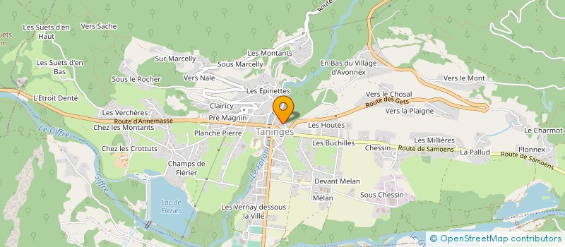 localisation de l'entreprise SCI RESIDENCE DE LA PLAINE à TANINGES