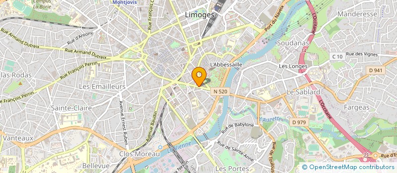 localisation de l'entreprise SCI RESIDENCE DE LA VICTOIRE à LIMOGES