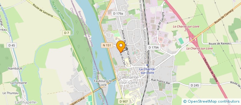 localisation de l'entreprise SCI RESIDENCE DU CLOS  LA CHARITE-SUR-LOIRE