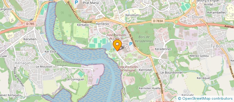 localisation de l'entreprise SCI RESIDENCE DU PORT  QUIMPER