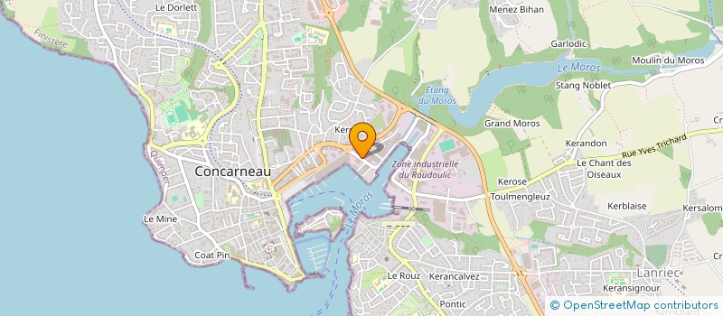 localisation de l'entreprise SCI RESIDENCE DU PORT  CONCARNEAU