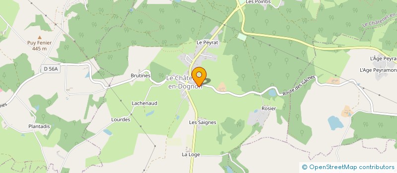 localisation de l'entreprise SCI RESIDENCE ELIE BERTHET à LE CHATENET EN DOGNON