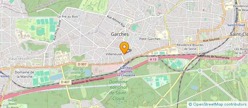 localisation de l'entreprise SCI  RESIDENCE JEAN MERMOZ à GARCHES