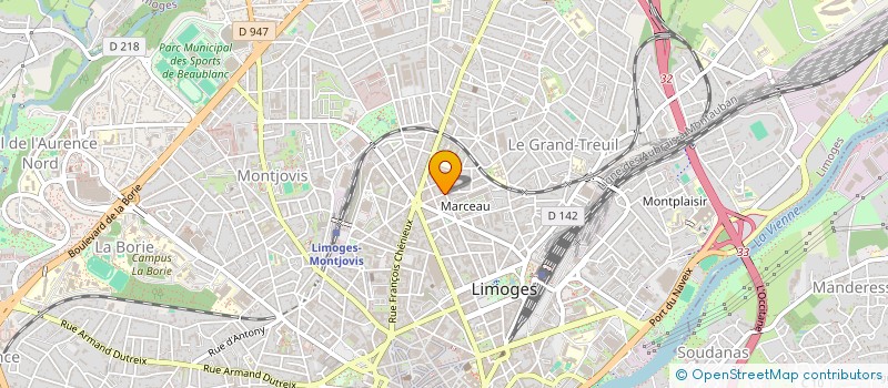 localisation de l'entreprise SCI RESIDENCE LA BACHELLERIE à LIMOGES