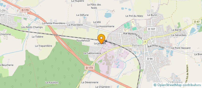 localisation de l'entreprise SCI RESIDENCE LE CIEL BLEU  RETIERS